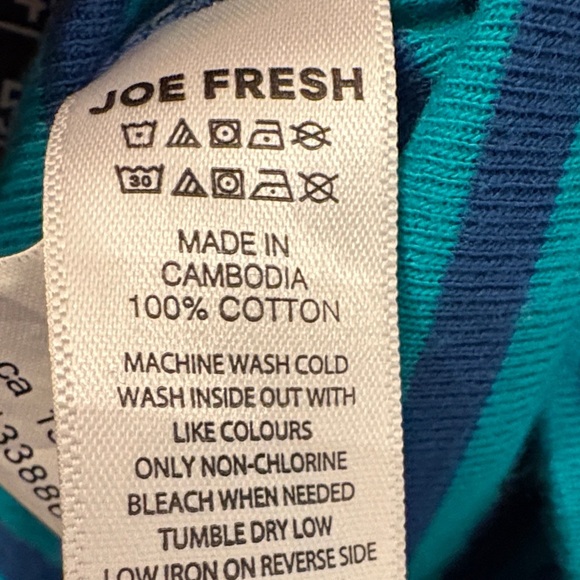 Joe Fresh Teal Striped Midi Dress - Picture 4 of 4